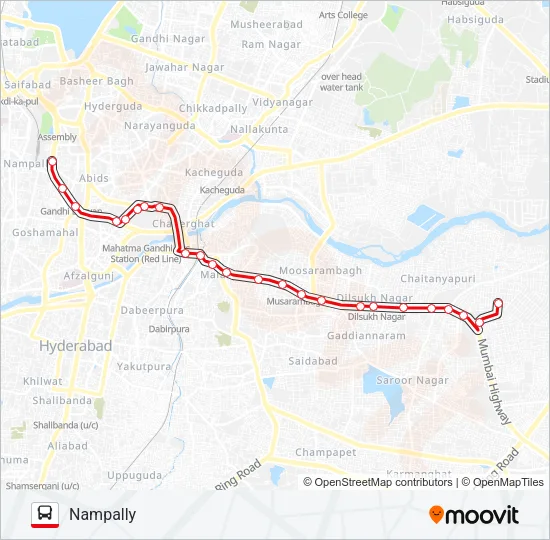 100T Bus Line Map