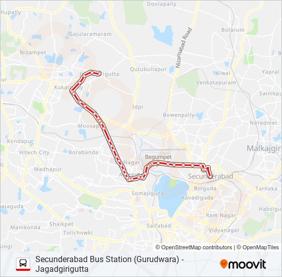 10K/J bus Line Map