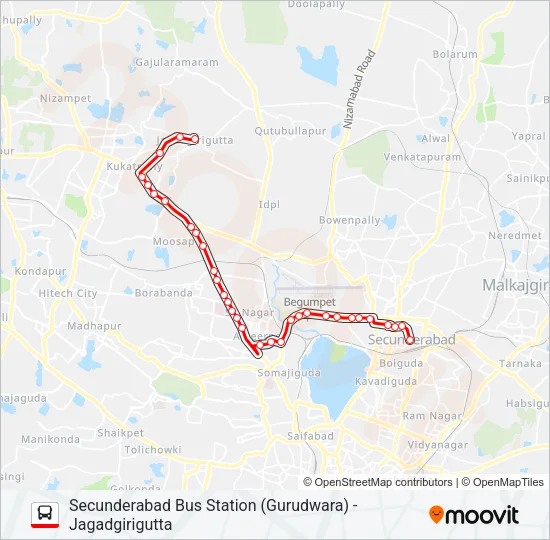 10K/J Bus Line Map