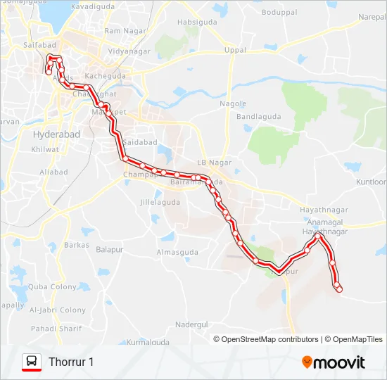 293T Bus Line Map
