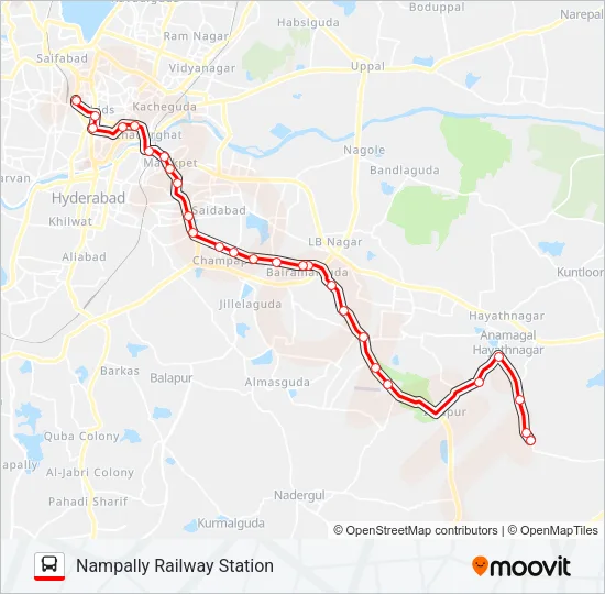 293T Bus Line Map