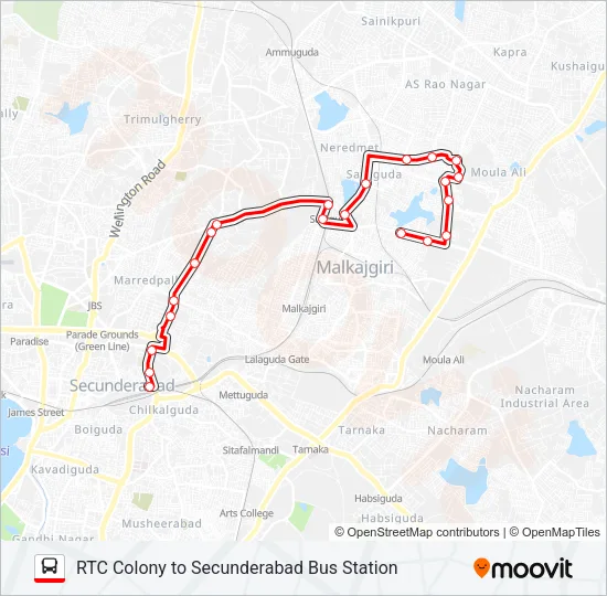 38A Bus Line Map