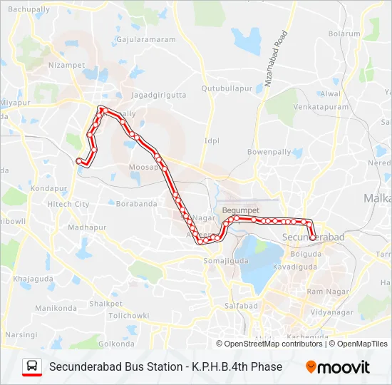 10L Bus Line Map
