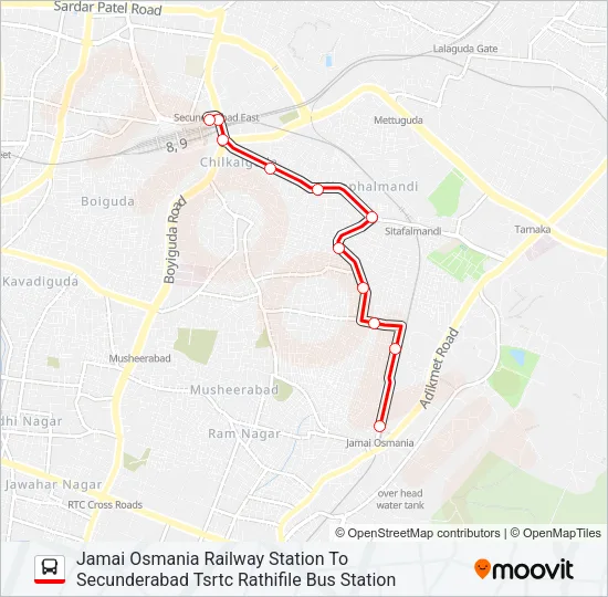 86 Bus Line Map