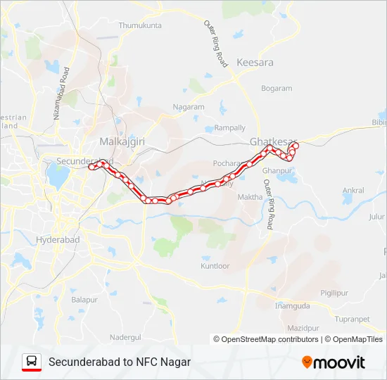 280N Bus Line Map