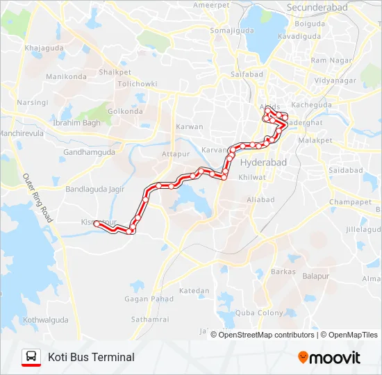 94K Bus Line Map