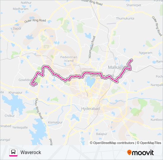 17H/10W Bus Line Map