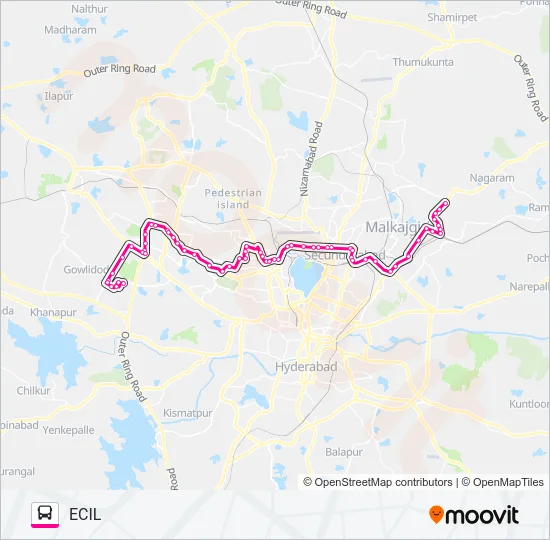 17H/10W Bus Line Map
