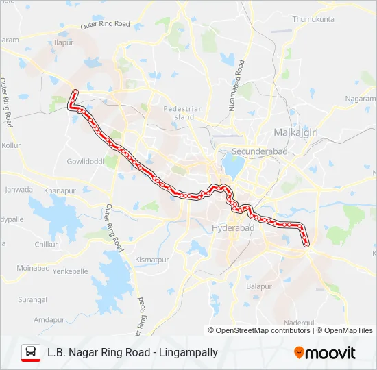 156/216L Bus Line Map