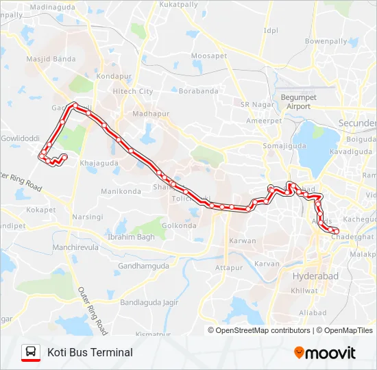 118W Bus Line Map