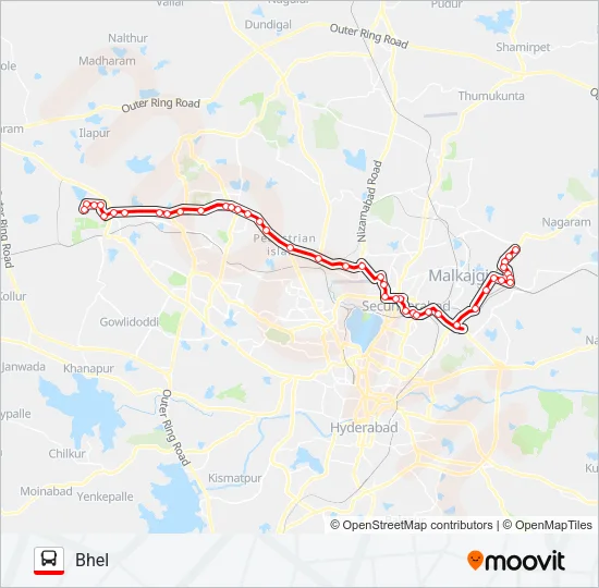 226E Bus Line Map
