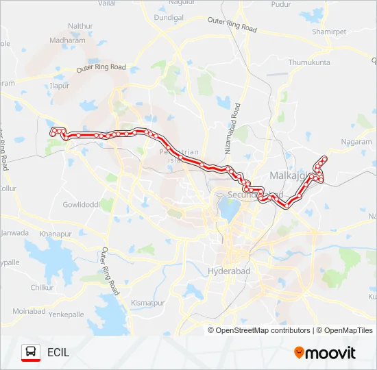 226E Bus Line Map