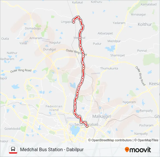 229D Bus Line Map