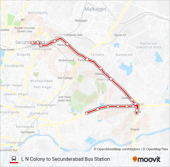 18R Bus Line Map