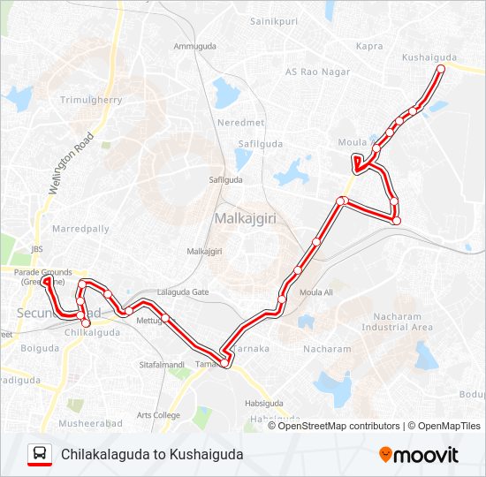 17 bus Line Map