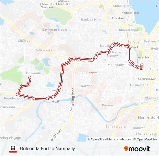 119 Bus Line Map