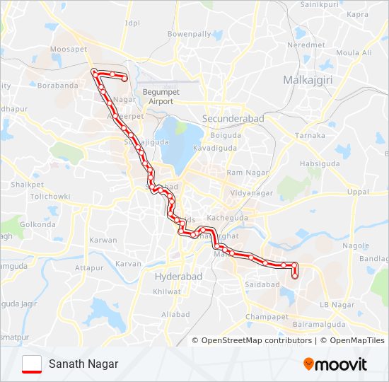 158n Route: Schedules, Stops & Maps - Sanath Nagar (updated)