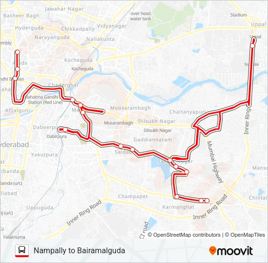 176 Bus Line Map