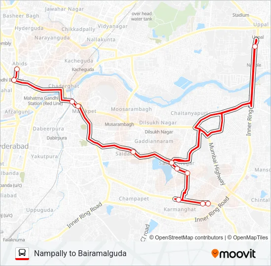 176 Bus Line Map