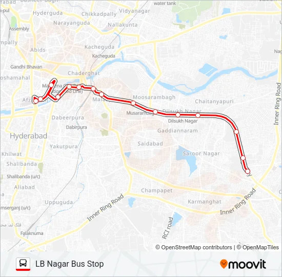 72L Bus Line Map
