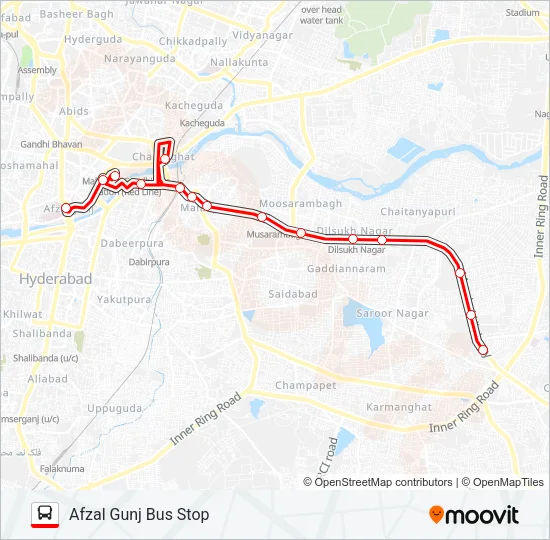 72L Bus Line Map