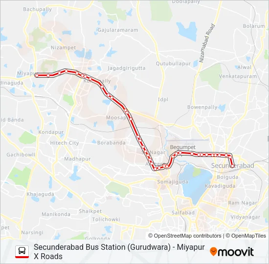 10KM Bus Line Map