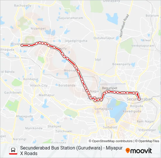 10KM Bus Line Map