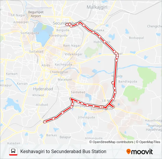 90K Bus Line Map