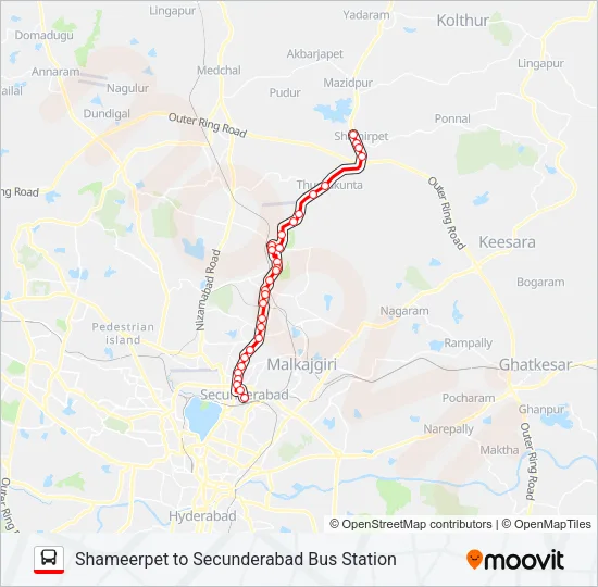 211S Bus Line Map