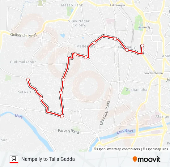 143 Bus Line Map