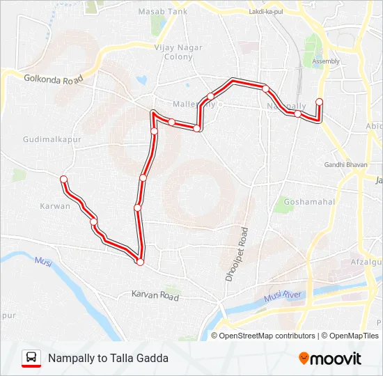 143 Bus Line Map