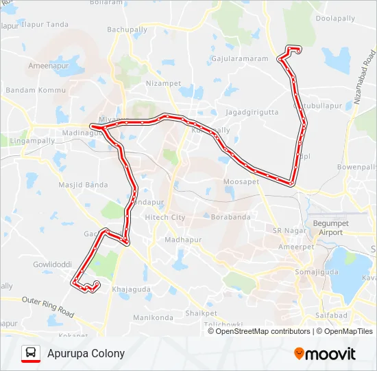 198 Bus Line Map