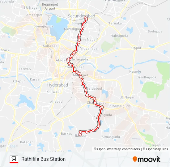 102C Bus Line Map