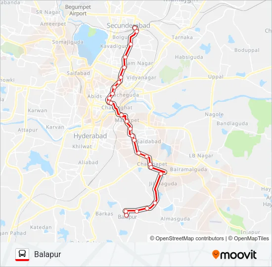 102C Bus Line Map