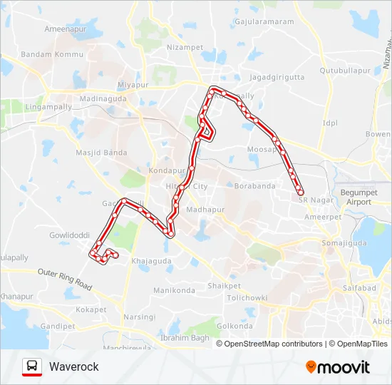 195E Bus Line Map