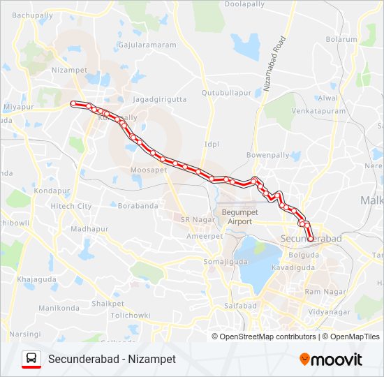 231 bus Line Map