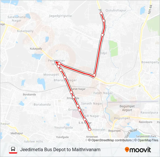 183AJ Bus Line Map