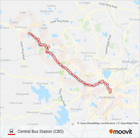 217 Bus Line Map