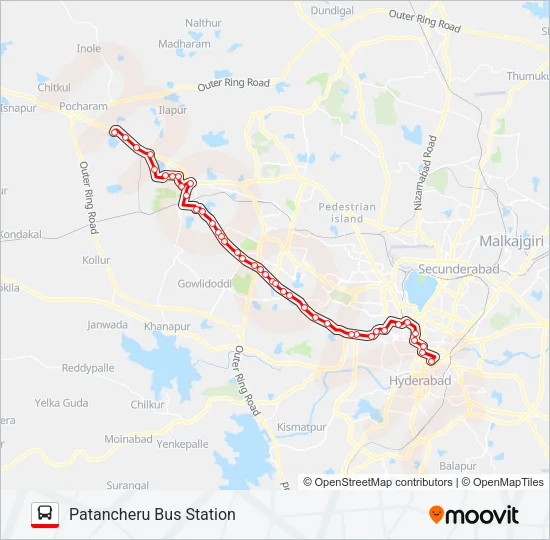 217 Bus Line Map