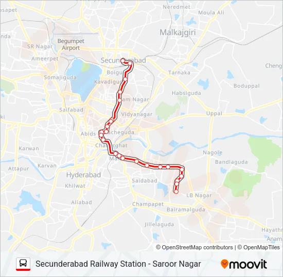 107H Bus Line Map