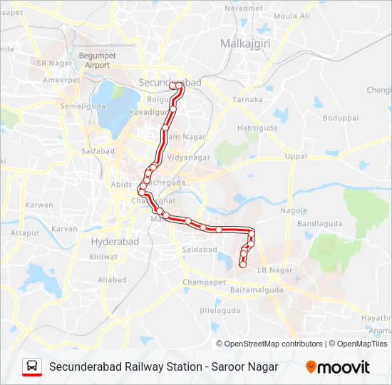 107H Bus Line Map