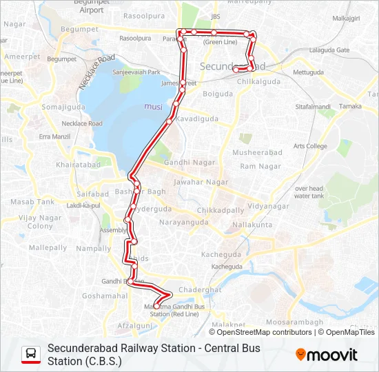 7M Bus Line Map