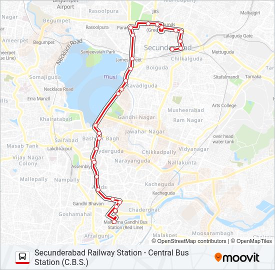 7M bus Line Map