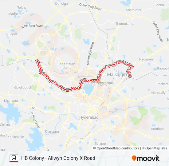 147 Bus Line Map
