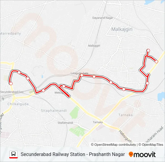 14P Bus Line Map
