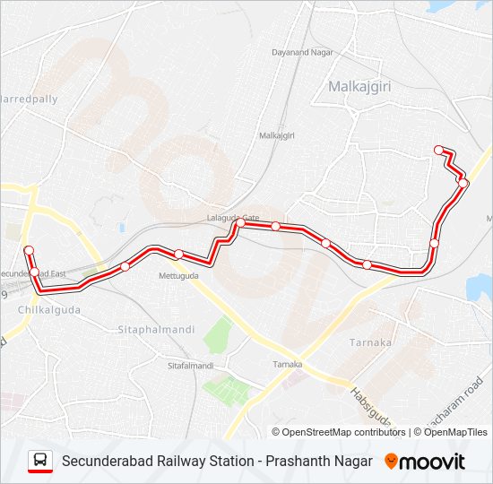 14P bus Line Map