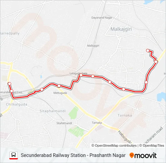 14P Bus Line Map