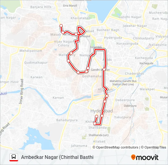 143A Bus Line Map