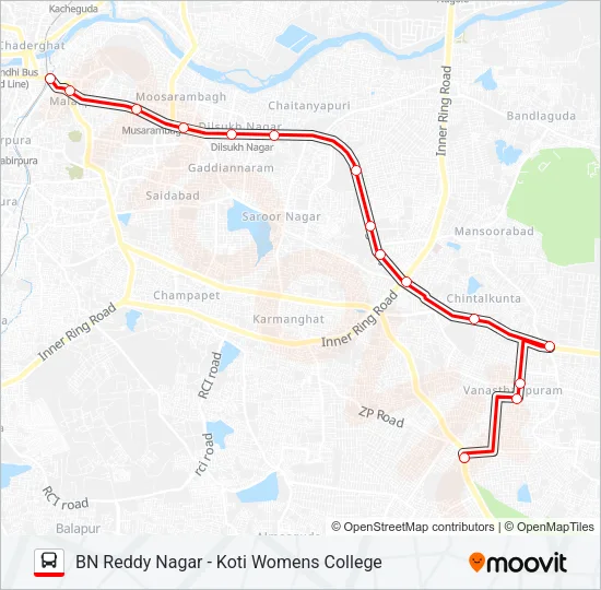 100C Bus Line Map