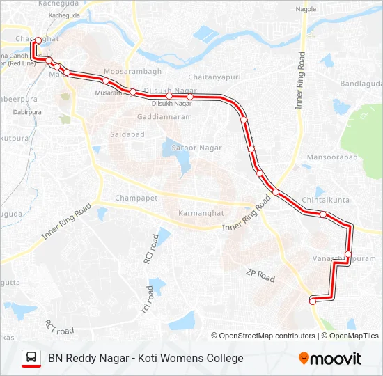 100C Bus Line Map